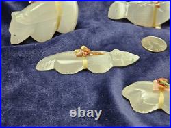 NATIVE AMERICAN -ZUNI Indian large selinite directional fetish set-EVALENA BOONE