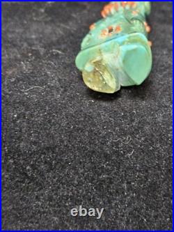 NATIVE AMERICAN ZUNI Indian turquoise maiden fetish CLAUDIA PEINA