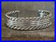 Native American 1/2 Navajo Indian Sterling Silver Bracelet Cuff Tahe