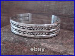 Native American 1/2 Navajo Indian Sterling Silver Bracelet Cuff Tahe