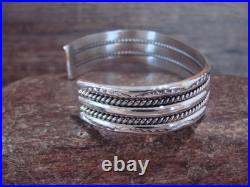Native American 1/2 Navajo Indian Sterling Silver Bracelet Cuff Tahe