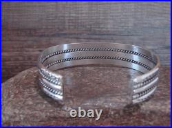 Native American 1/2 Navajo Indian Sterling Silver Bracelet Cuff Tahe