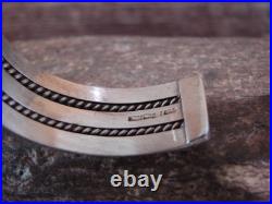 Native American 1/2 Navajo Indian Sterling Silver Bracelet Cuff Tahe