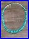 Native American 21 Sterling Silver & Royal Blue Turquoise Necklace by John