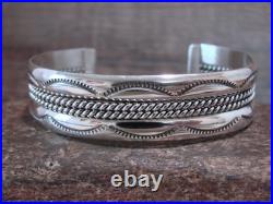 Native American 5/8 Navajo Indian Sterling Silver Bracelet Cuff Tahe