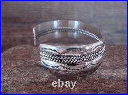 Native American 5/8 Navajo Indian Sterling Silver Bracelet Cuff Tahe