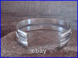 Native American 5/8 Navajo Indian Sterling Silver Bracelet Cuff Tahe
