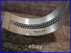 Native American 5/8 Navajo Indian Sterling Silver Bracelet Cuff Tahe