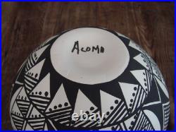 Native American Acoma Fine Line Hand Painted Pottery by Concho