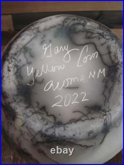 Native American Acoma Hand Etched Horse Hair Pottery by Yellow Corn