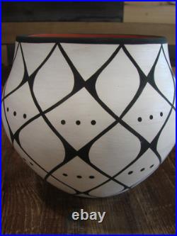 Native American Acoma Indian Hand Painted Pottery by Antonio