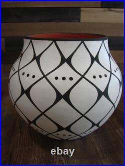 Native American Acoma Indian Hand Painted Pottery by Antonio