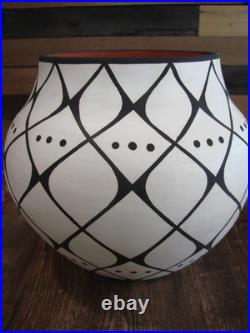 Native American Acoma Indian Hand Painted Pottery by Antonio