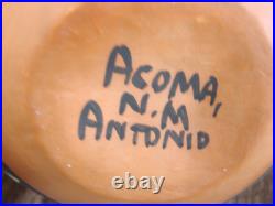 Native American Acoma Indian Hand Painted Pottery by Antonio