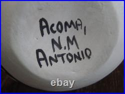 Native American Acoma Indian Hand Painted Pottery by Antonio