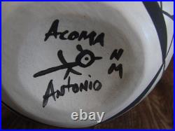 Native American Acoma Indian Hand Painted Pottery by Antonio