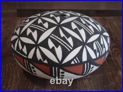 Native American Acoma Indian Hand Painted Seed Pottery by Antonio