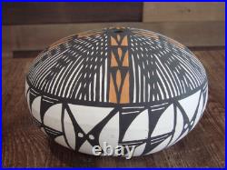 Native American Acoma Indian Hand Painted Seed Pottery by Antonio