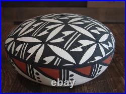 Native American Acoma Indian Hand Painted Seed Pottery by Antonio