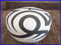 Native American Acoma Indian Hand Painted Seed Pottery by Eric Lewis