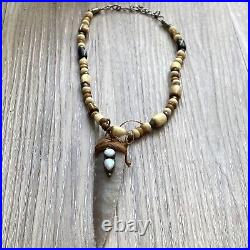 Native American Arrowhead Necklace, Opal B Jhonson Pendant 925