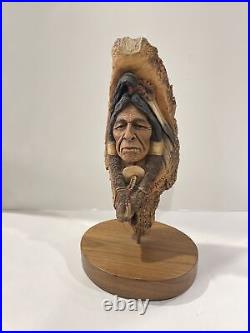 Native American Art Sculpture Neil J. Rose Stays By The Fire Number 919/3000