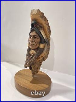 Native American Art Sculpture Neil J. Rose Stays By The Fire Number 919/3000