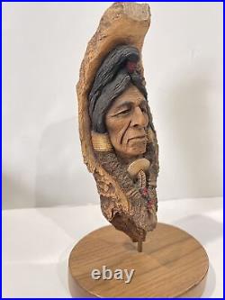 Native American Art Sculpture Neil J. Rose Stays By The Fire Number 919/3000