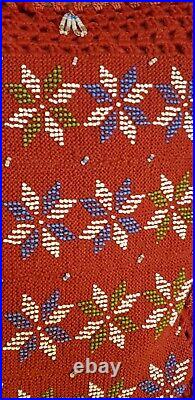 Native American Beaded Pillow Hunter star quilt Sioux handmade cushion western