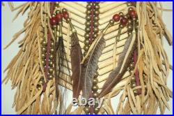 Native American Breastplate Bone And Leather, 15 Wide And 14 Long
