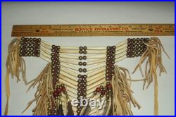 Native American Breastplate Bone And Leather, 15 Wide And 14 Long