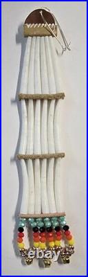 Native American Breastplate With Matching Earrings Dentillion Quills Handmade