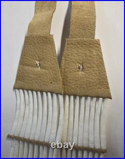 Native American Breastplate With Matching Earrings Dentillion Quills Handmade