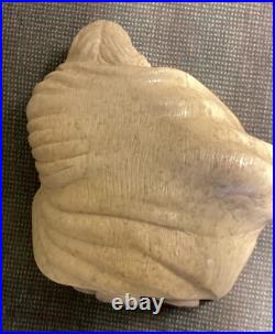 Native American Bust Sculpture Carved Stone Rock 2 By 6 By 6