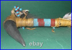 Native American Ceremonial Medicine Spirit Stick Skull