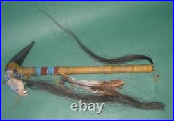 Native American Ceremonial Medicine Spirit Stick Skull