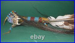 Native American Ceremonial Medicine Spirit Stick Skull