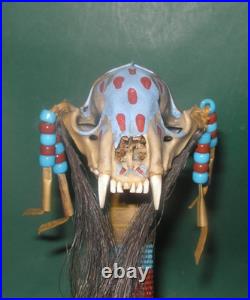 Native American Ceremonial Medicine Spirit Stick Skull