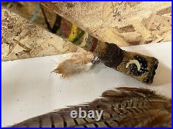 Native American Ceremony Kit with Hand Feathers, Necklace and Painted Box