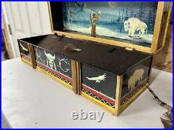 Native American Ceremony Kit with Hand Feathers, Necklace and Painted Box