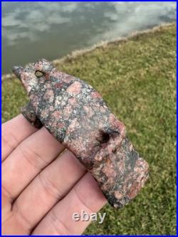 Native American Drilled Popeyed Birdstone Piece