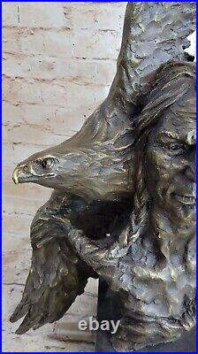 Native American Gift Indian Chief South western Bronze Bust Sculpture Statue art