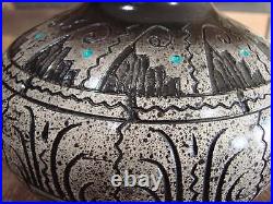 Native American Hand Etched Pottery Signed by Dewayne & Eskeets