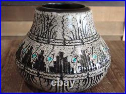 Native American Hand Etched Pottery Signed by Dewayne & Eskeets