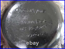 Native American Hand Etched Pottery Signed by Dewayne & Eskeets