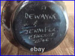 Native American Hand Etched Pottery Signed by Dewayne & Eskeets