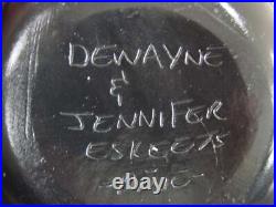 Native American Hand Etched Pottery Signed by Dewayne & Eskeets