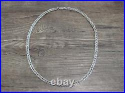 Native American Hand Made Sterling Silver 18 Box Chain Link Necklace Gchachu