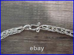 Native American Hand Made Sterling Silver 18 Box Chain Link Necklace Gchachu