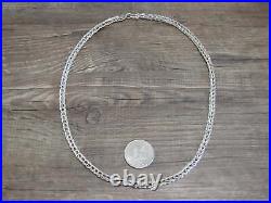 Native American Hand Made Sterling Silver 18 Box Chain Link Necklace Gchachu